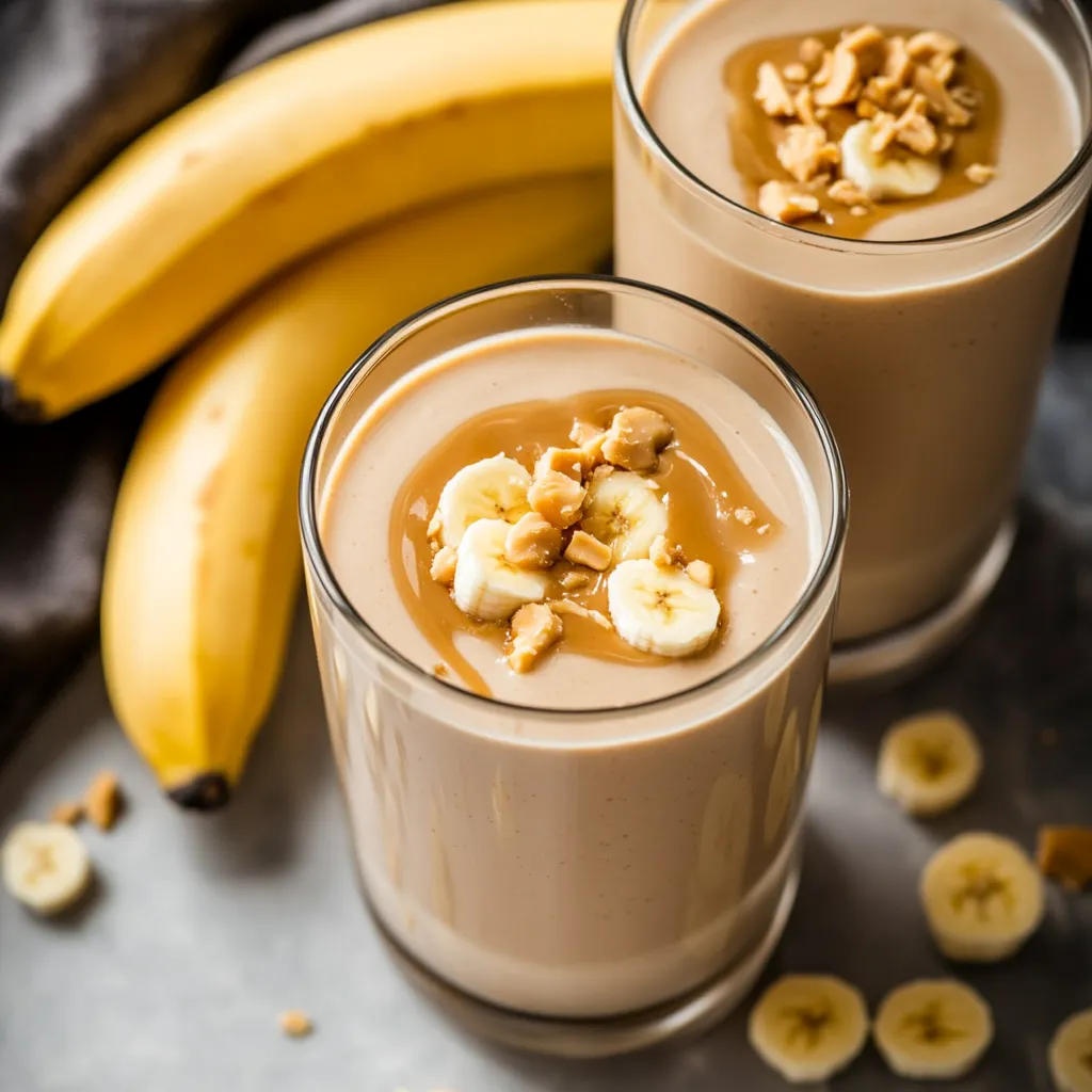 Thick Banana Smoothie with Peanut Butter