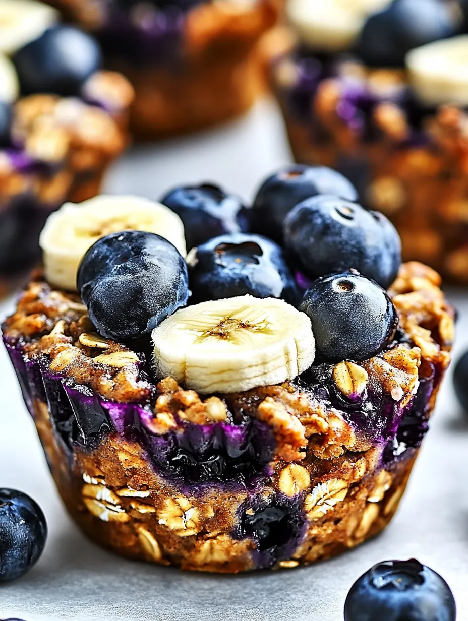Blueberry Banana Baked Oatmeal Cups
