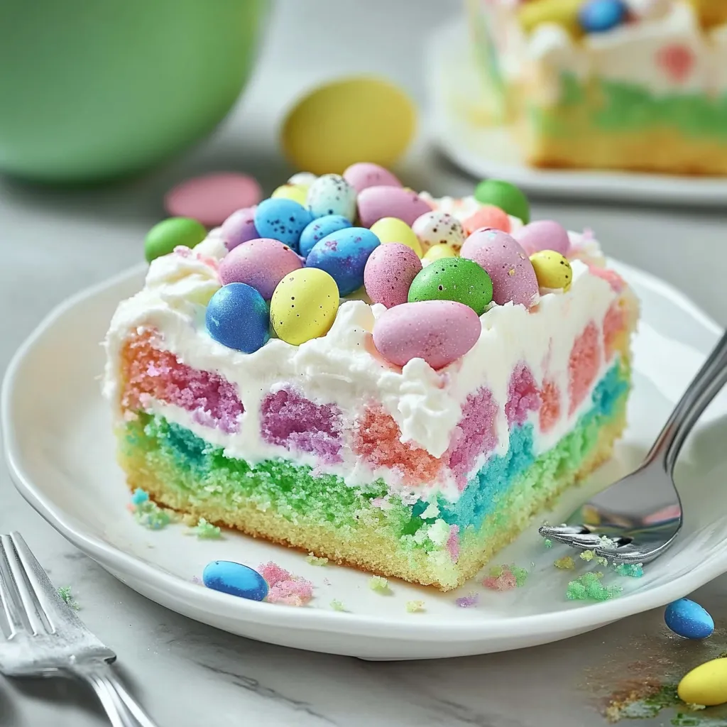 Bright Easter Cake with Swirls