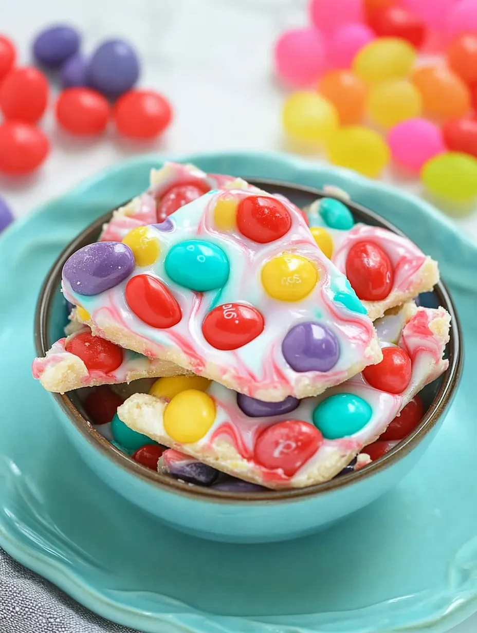 Marbled Jelly Bean Bark DIY