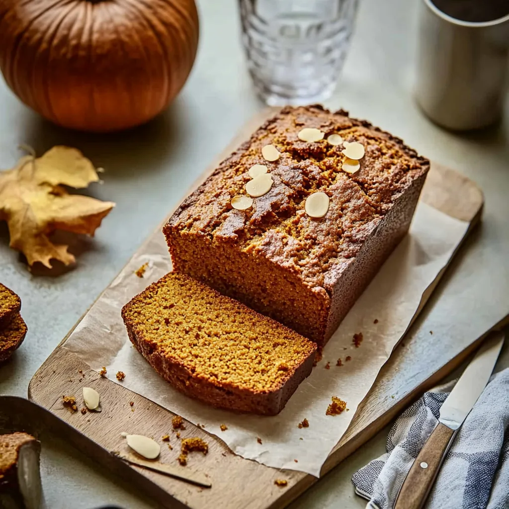 Soft and moist pumpkin bread with sourdough