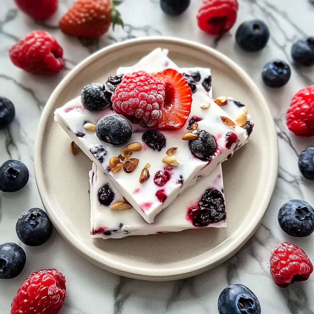 Frozen Berry Yogurt Bark Image