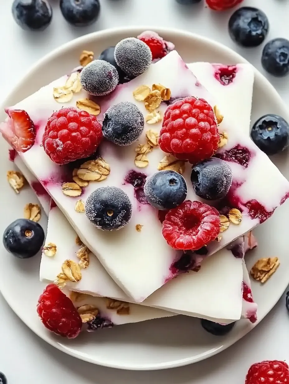 Frozen Yogurt Bark with Berries Frozen Goodie