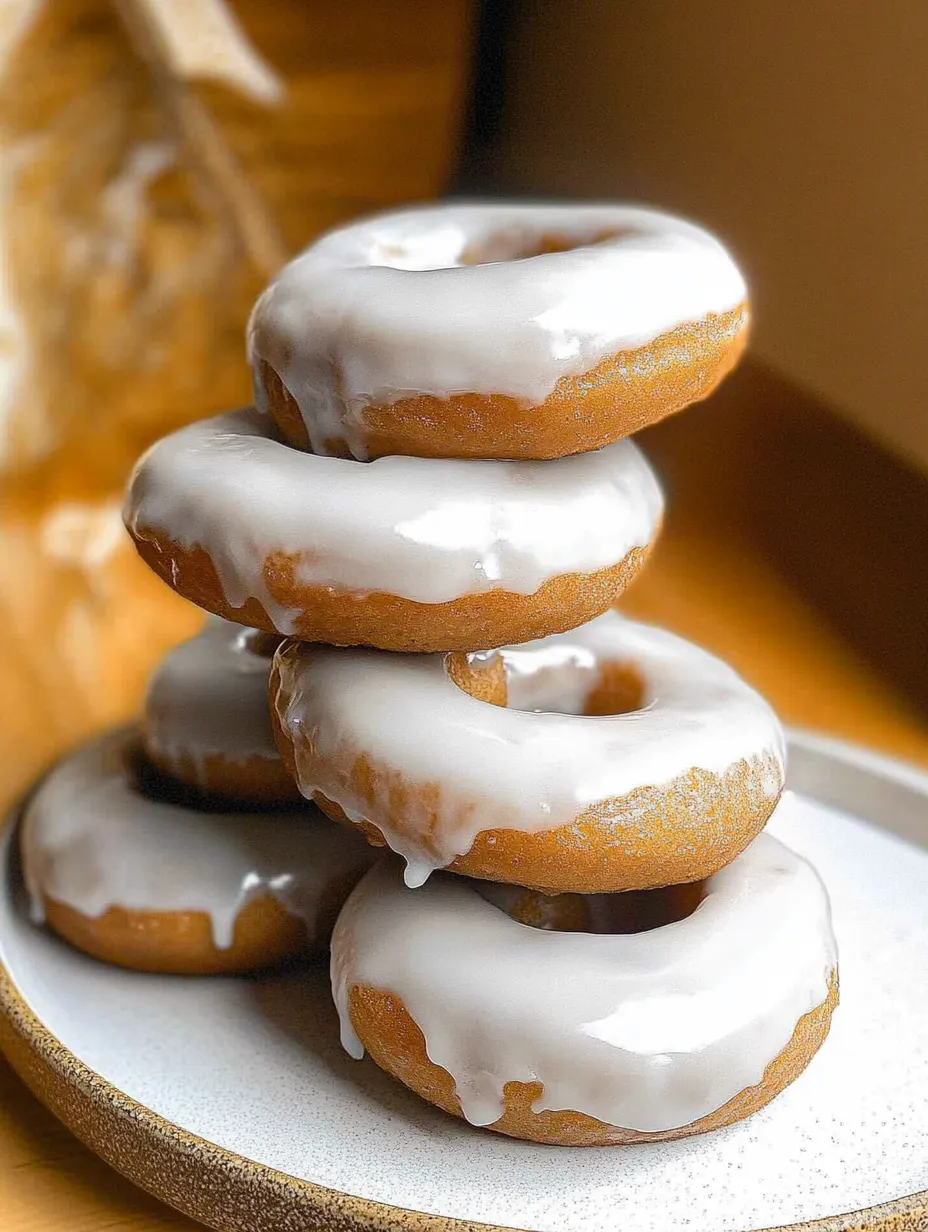 Simple No Bake Vegan Protein Glazed Donuts