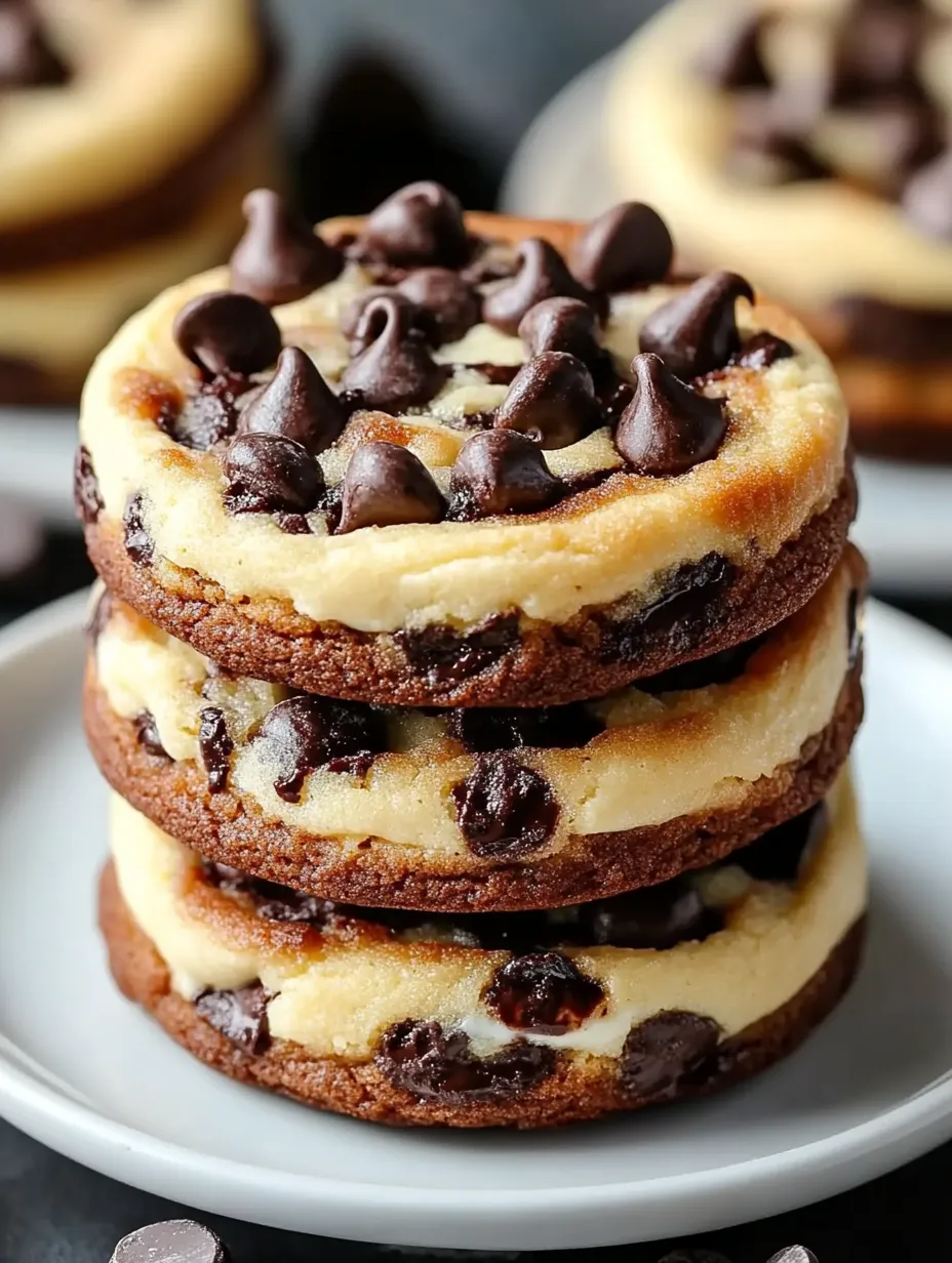 Chocolate Chip Cheesecake Cookie Steps