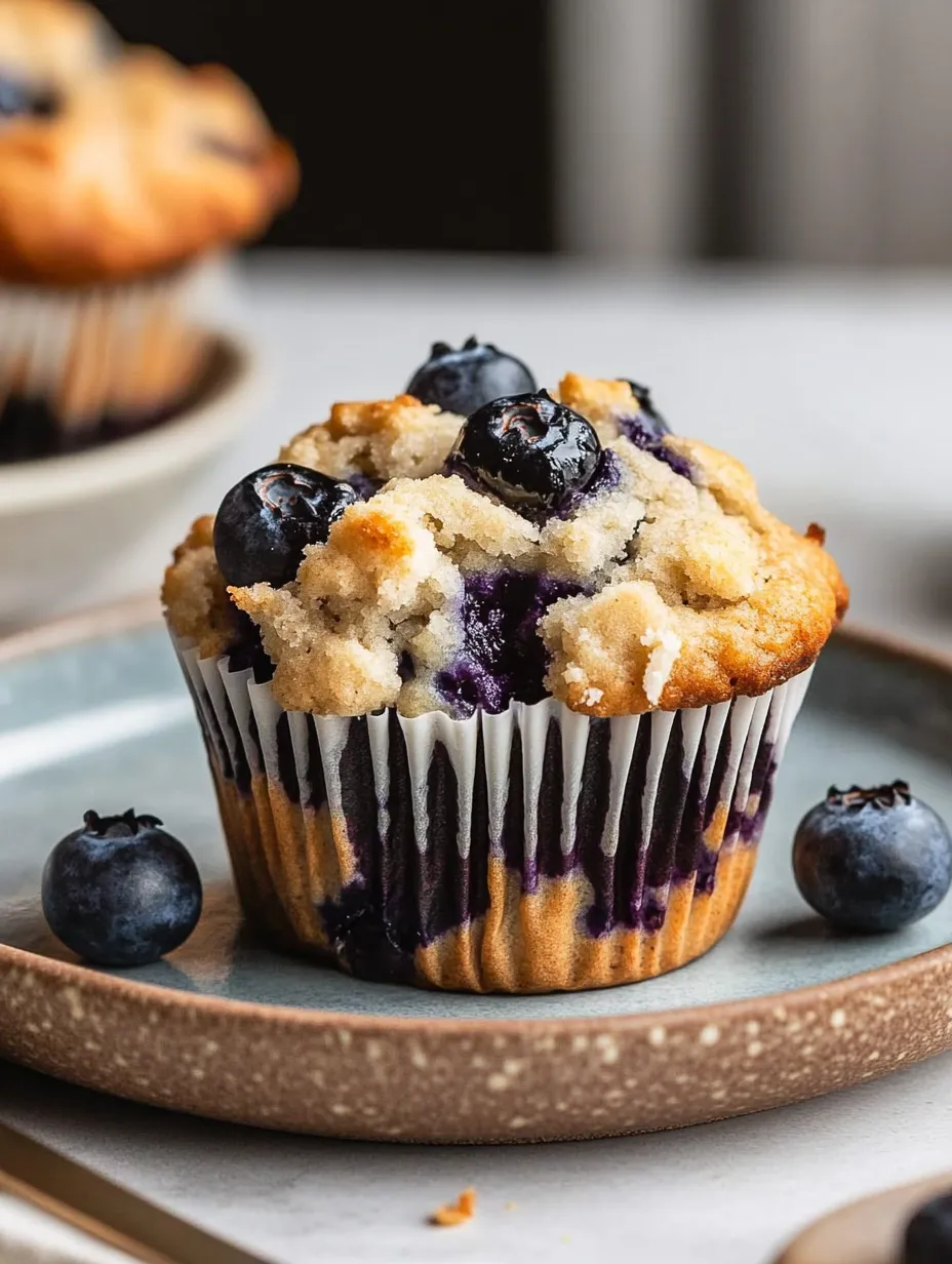 Homemade Sourdough Blueberry Muffins