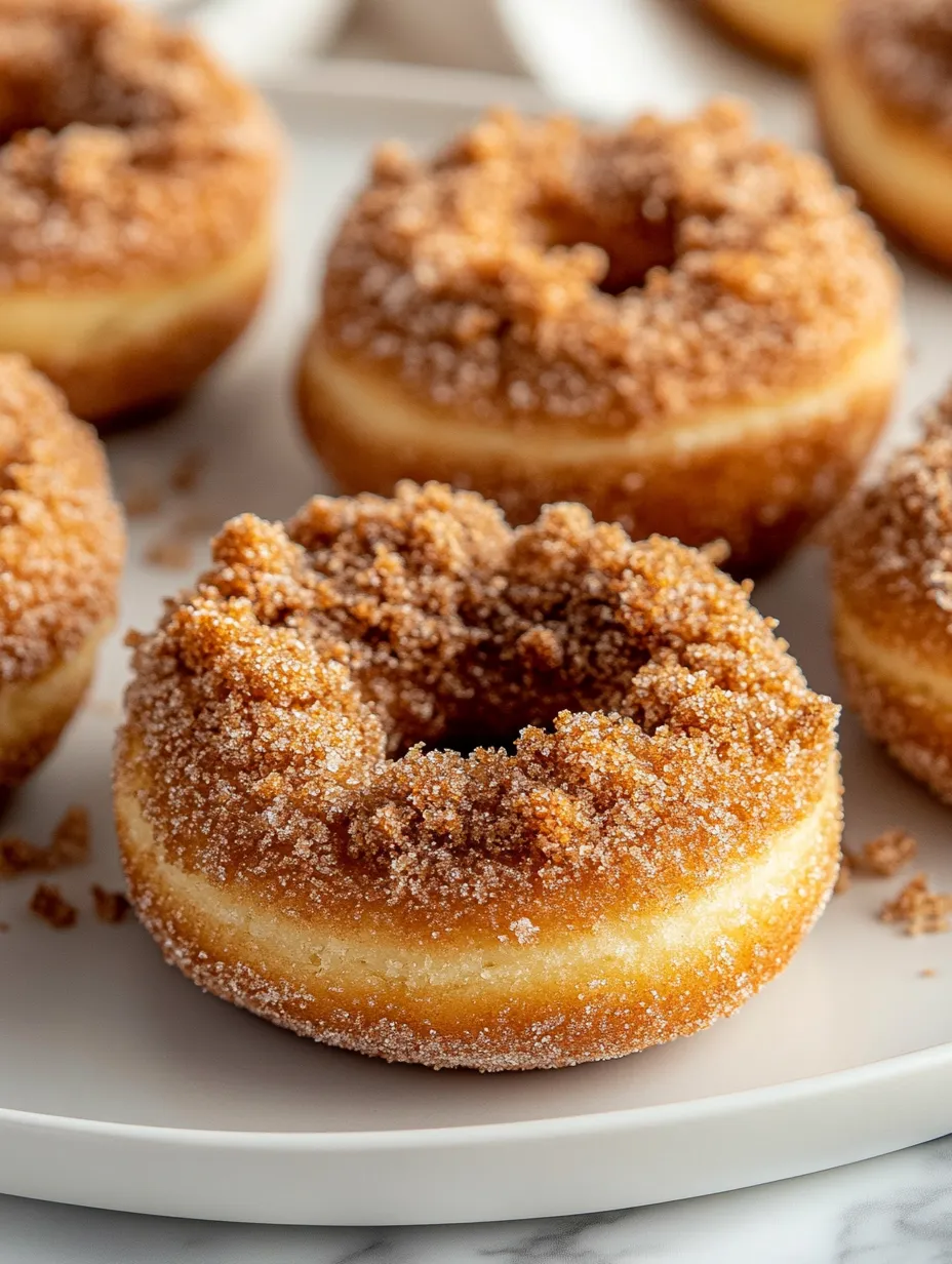 Coffee Cake Donuts Closeup