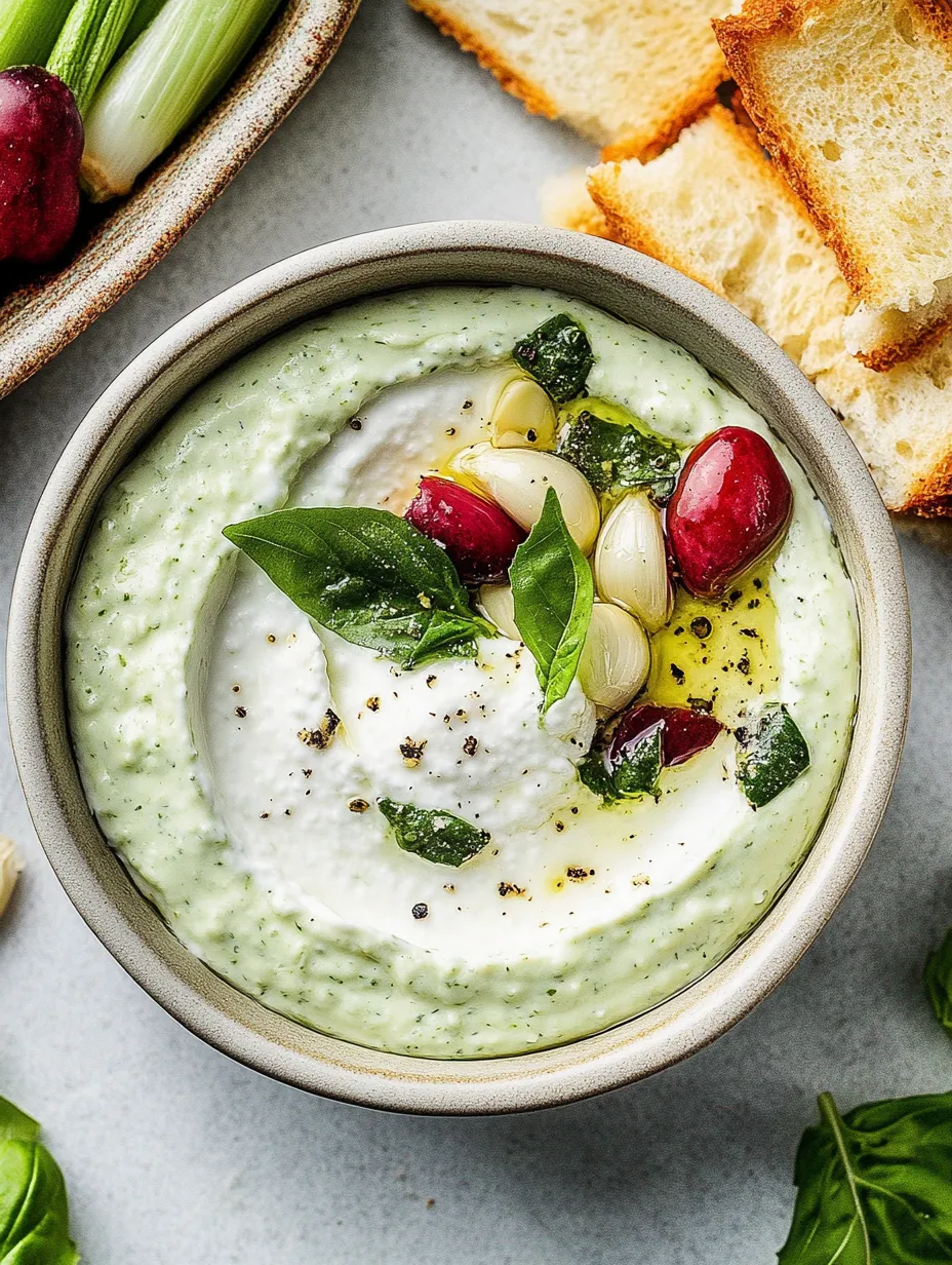 Garlic & Herb Whipped Cottage Cheese Dip How-To