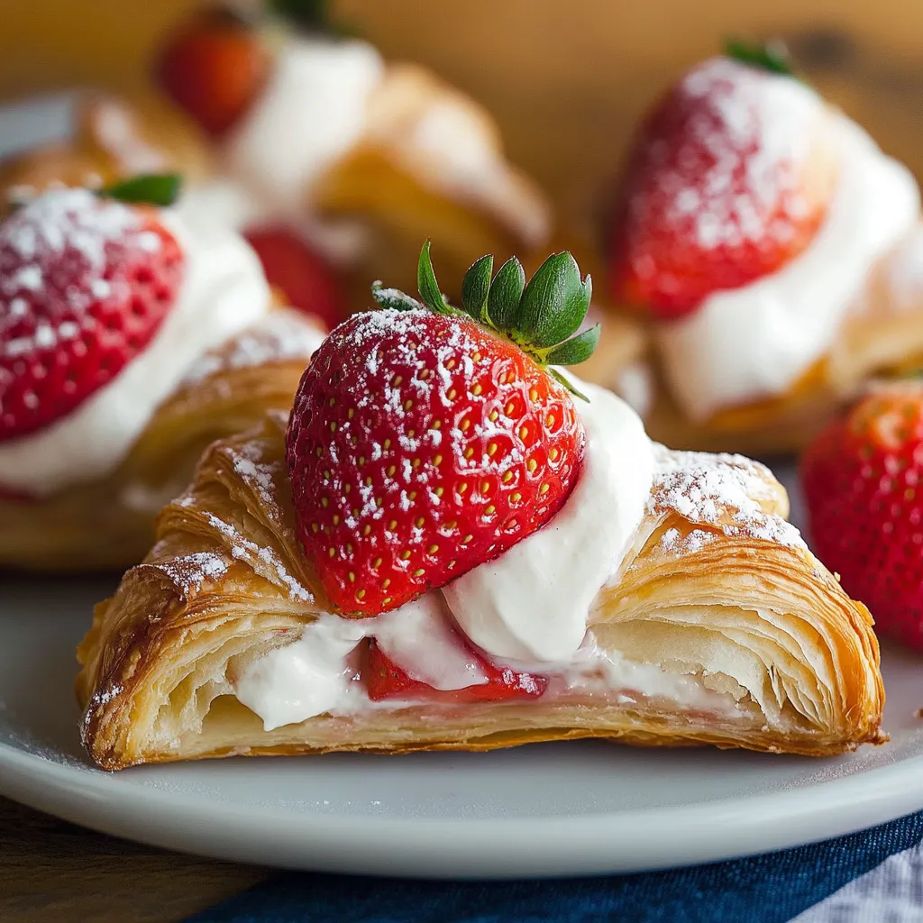 Fresh Strawberries Pastries