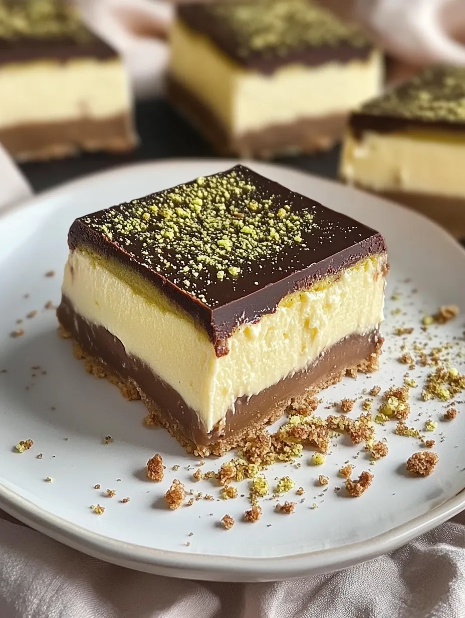 Dubai Chocolate Cheesecake Bars Recipe