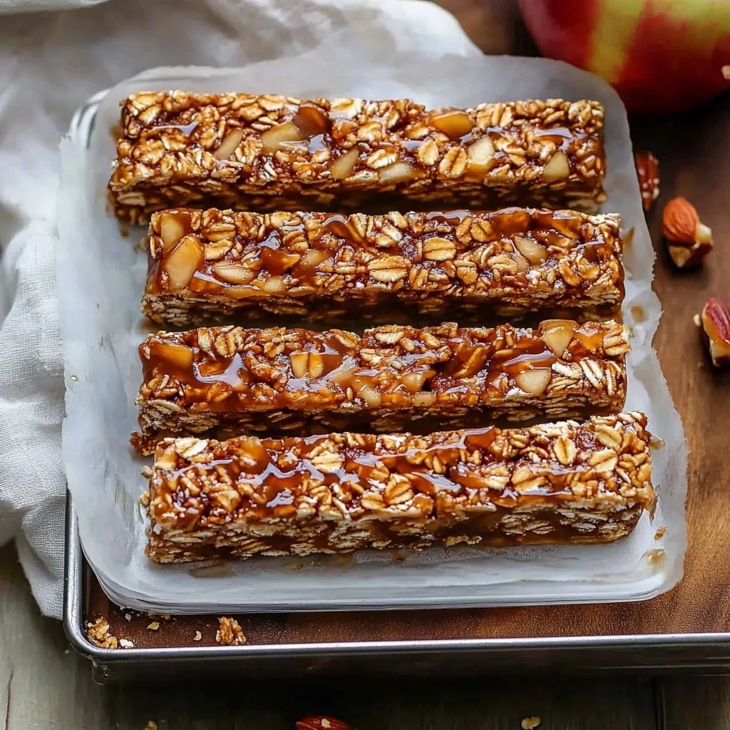 Chewy Caramel Apple Bars