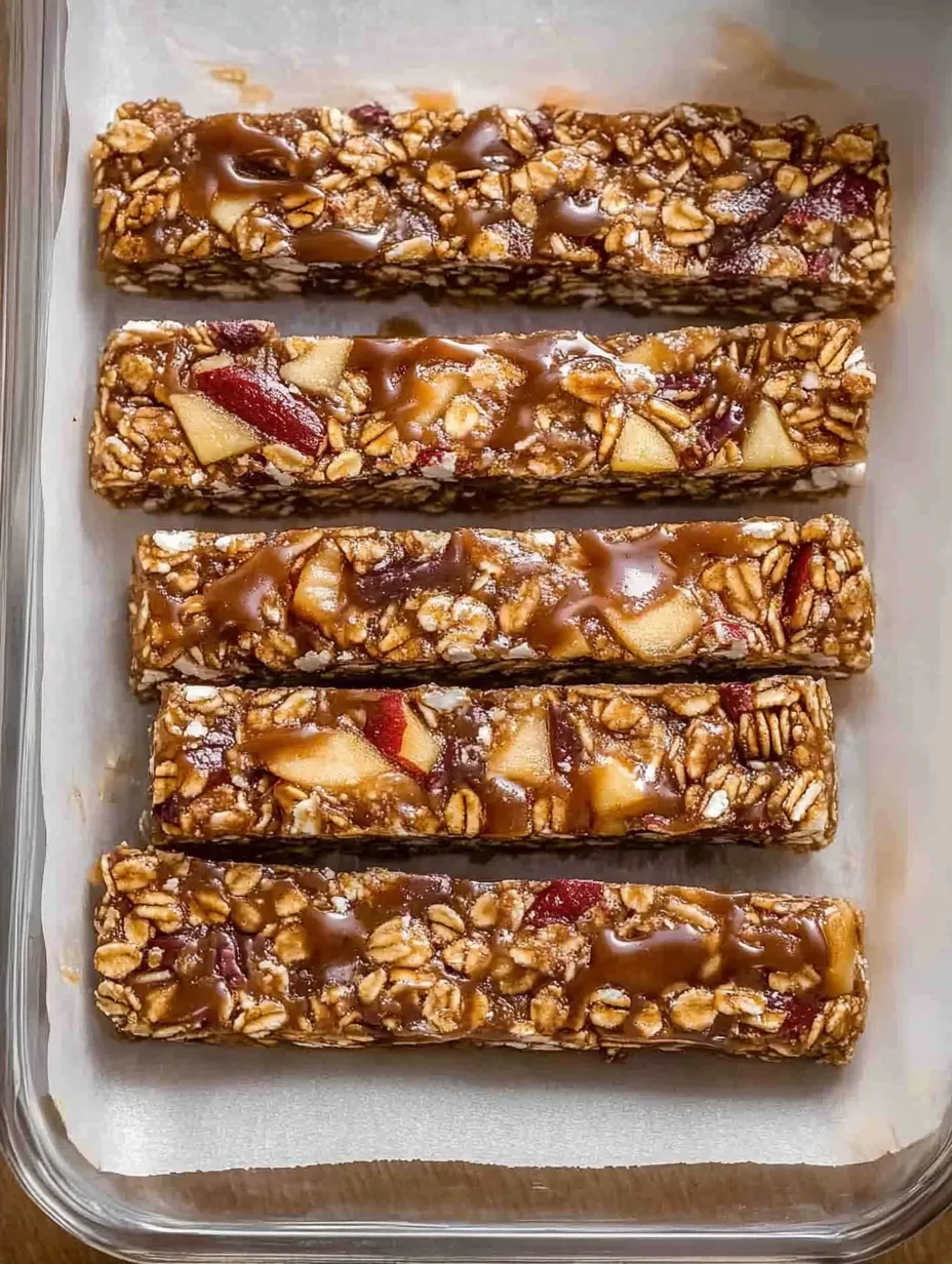 Easy Caramel Apple Granola Bars Recipe