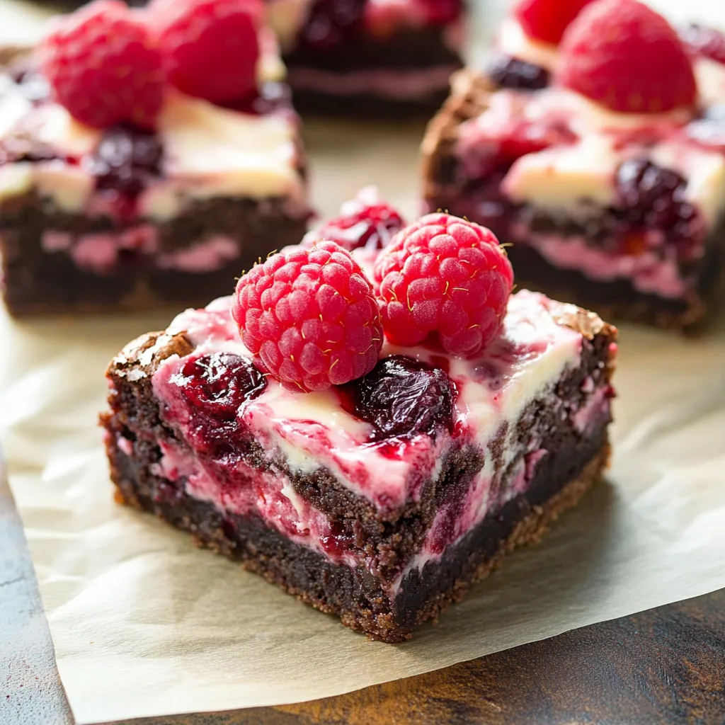 Dreamy Raspberry Brownies