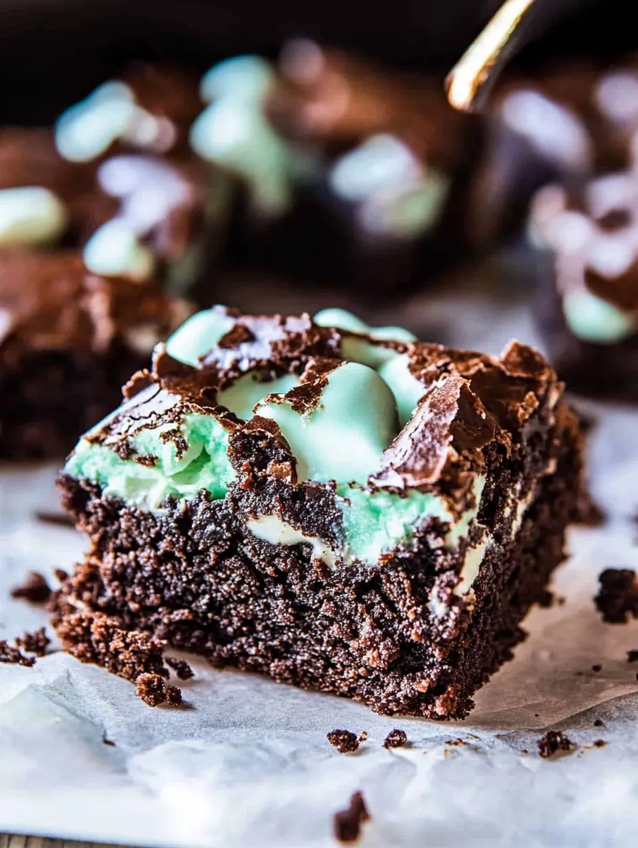 Easy Thin Mint Marshmallow Brownies Recipe