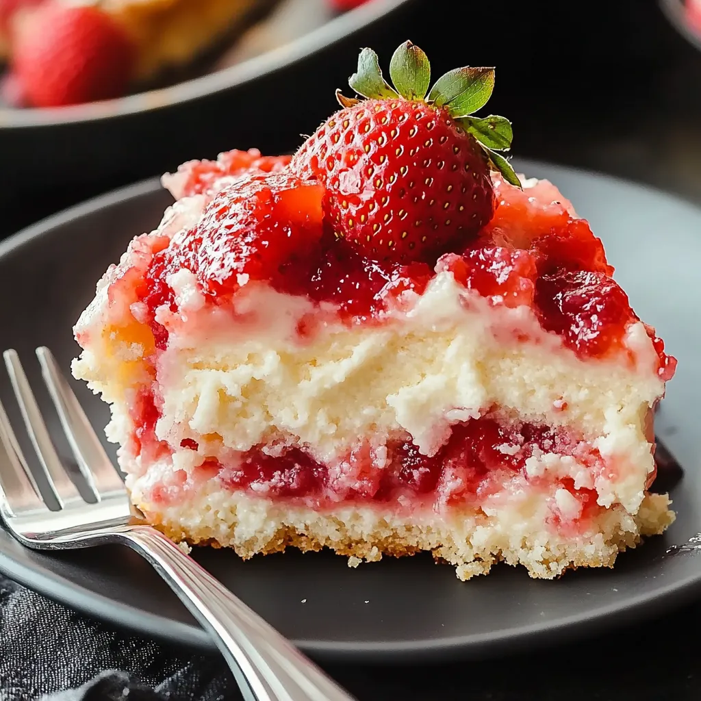 Tasty Strawberry Cheesecake Dump Cake Idea