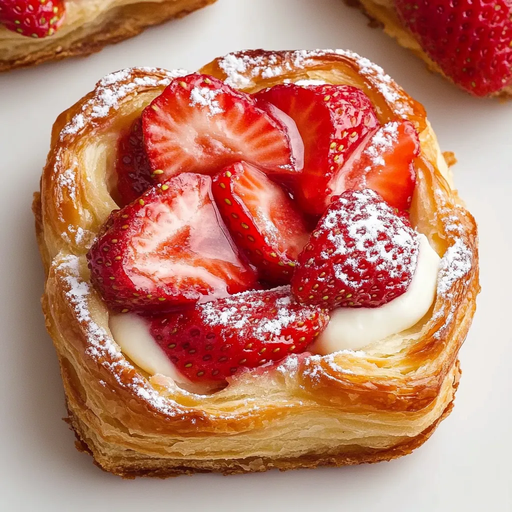 Yummy Strawberry and Cream Danish