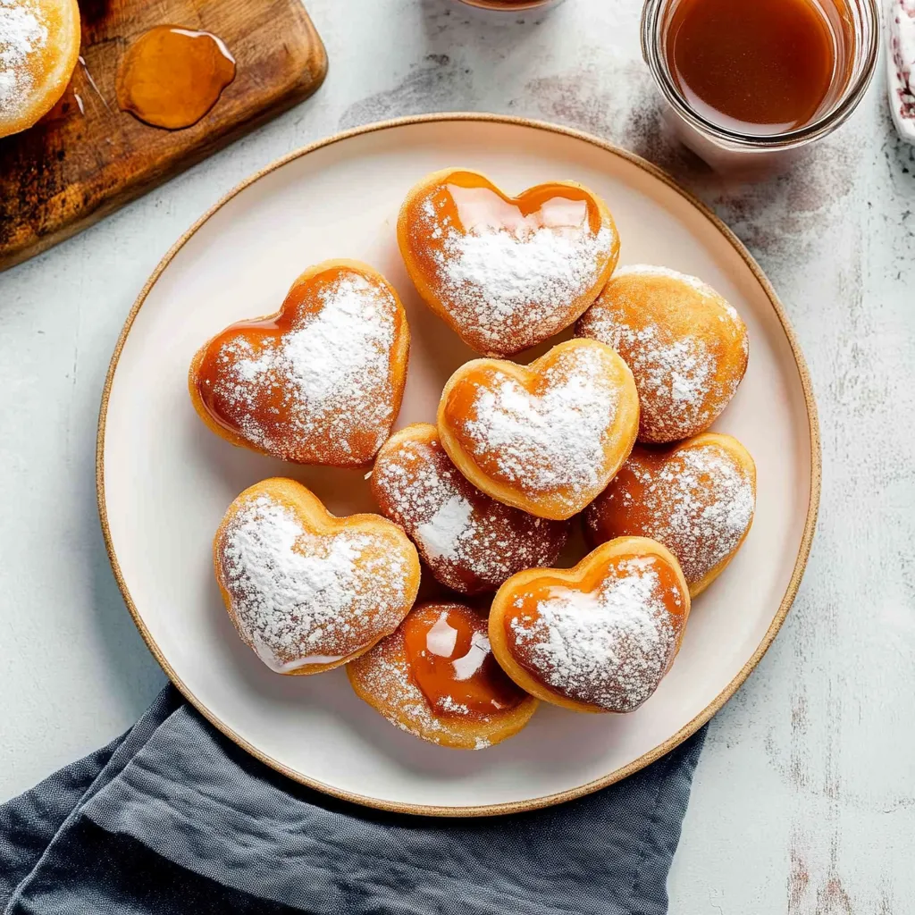 Fluffy Heart-Shaped Doughnuts