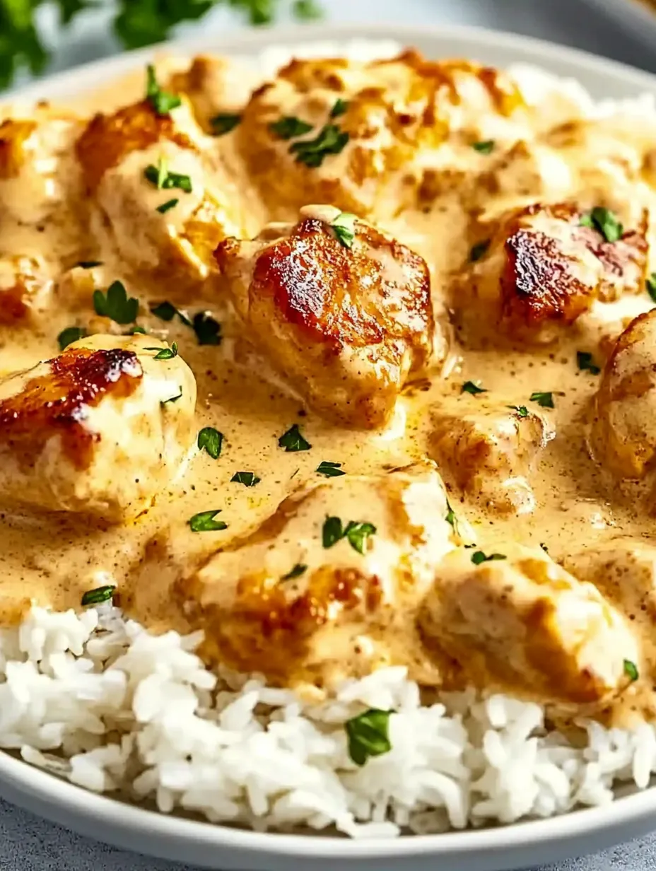 Creamy Smothered Chicken and Rice Recipe