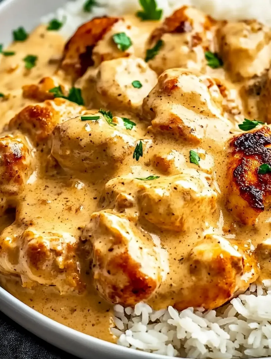 Easy Creamy Smothered Chicken and Rice Recipe