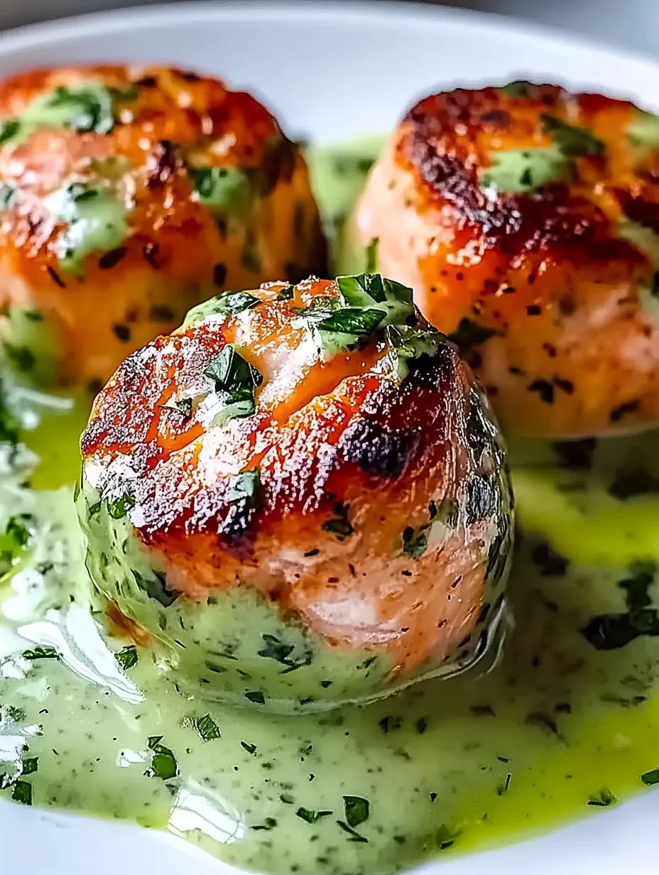 Easy Salmon Balls with Creamy Avocado Sauce Recipe