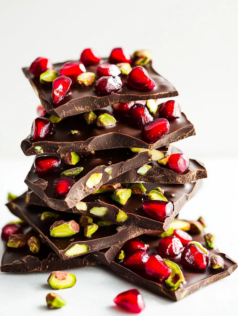 Pomegranate and Pistachio Dark Chocolate Bark Recipe
