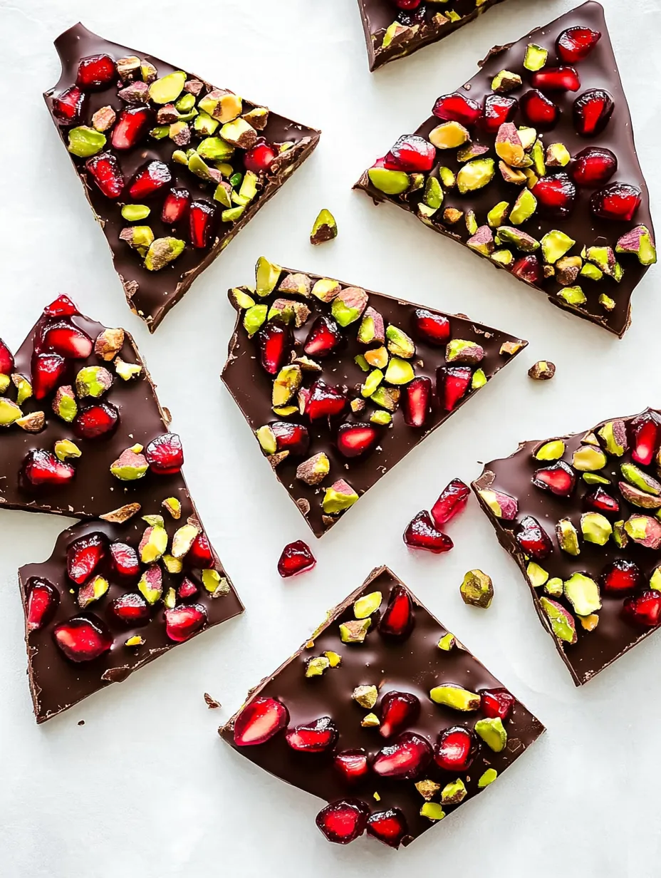 Easy Pomegranate and Pistachio Dark Chocolate Bark Recipe