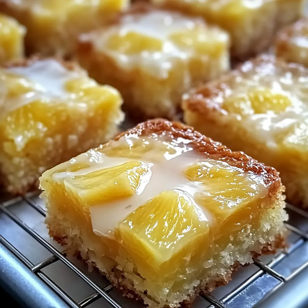 Moist Pineapple Dessert Square