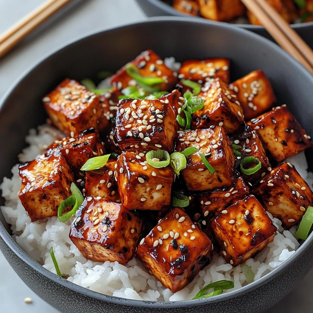 Simple Crispy Gochujang Tofu