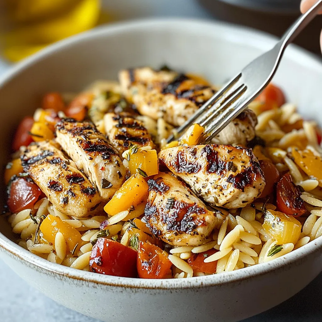 Mediterranean Chicken and Orzo in One Pot