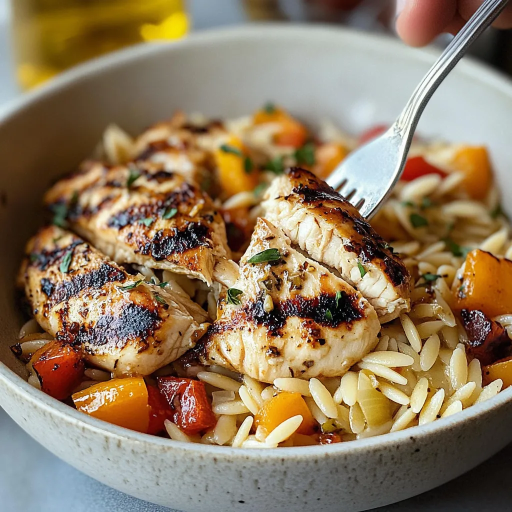 Mediterranean-Style Chicken One-Pan Meal with Orzo