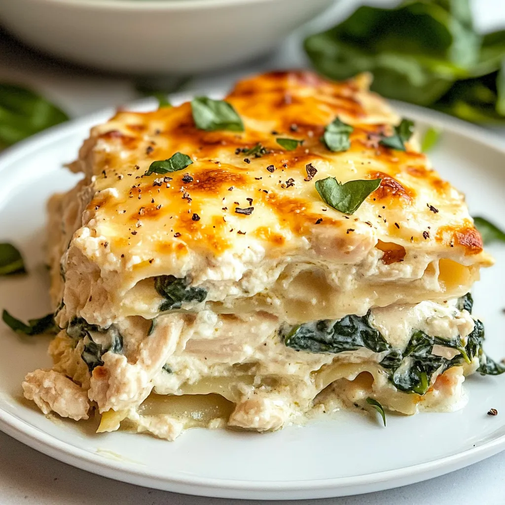 Cheesy Chicken Spinach Casserole Dish