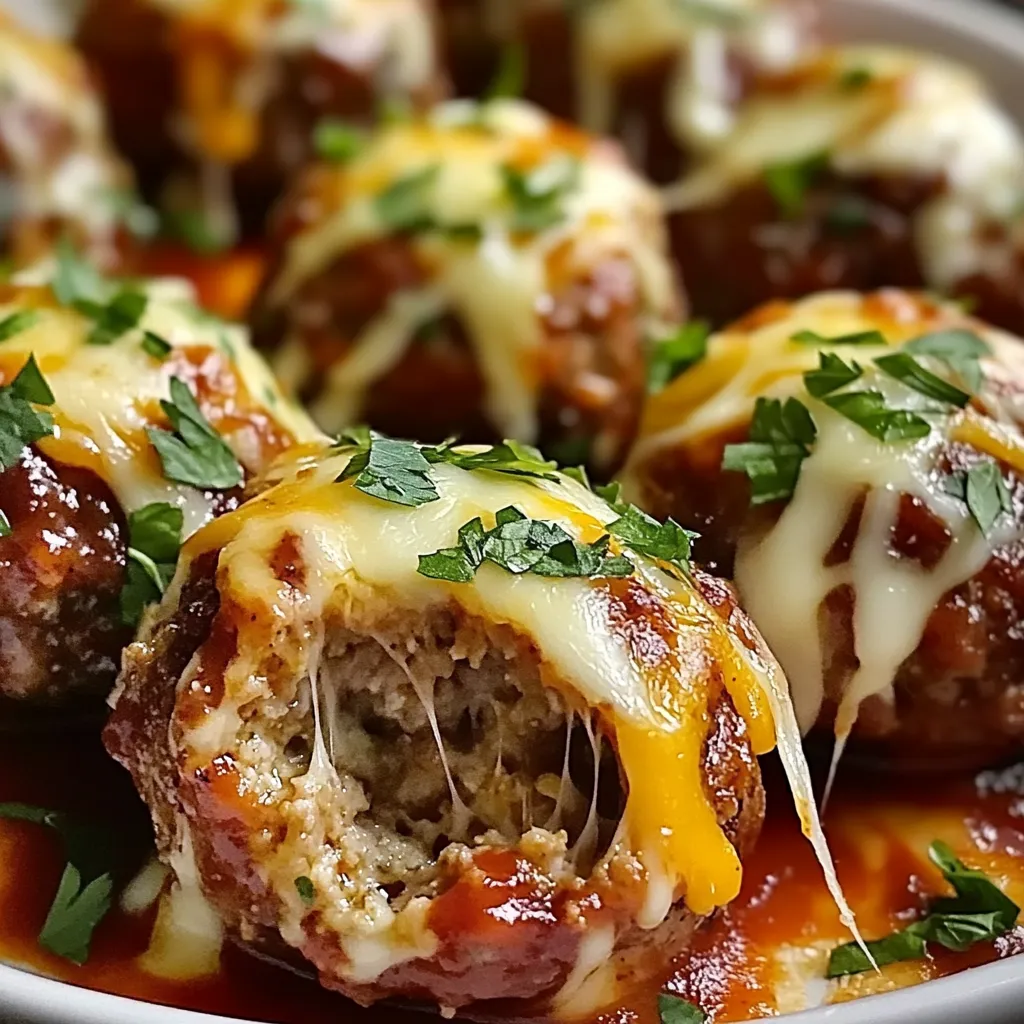 Cheesy Stuffed Meatloaf Bites