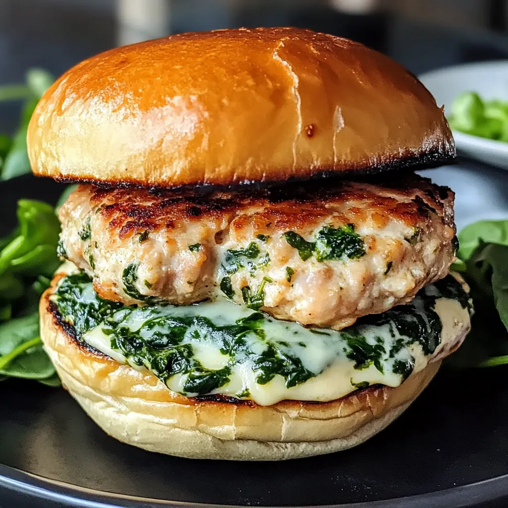 White Cheddar and Spinach Chicken Burgers How-to