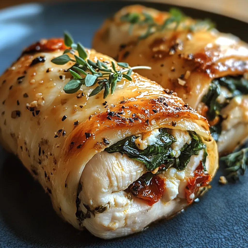 Chicken Stuffed with Spinach, Feta, and Sun-Dried Tomatoes