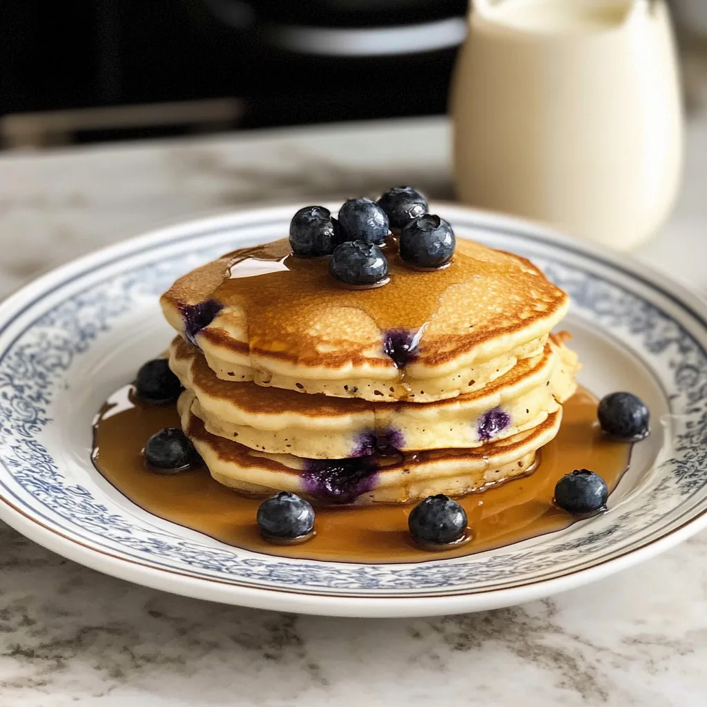 Soft Blueberry Pancakes