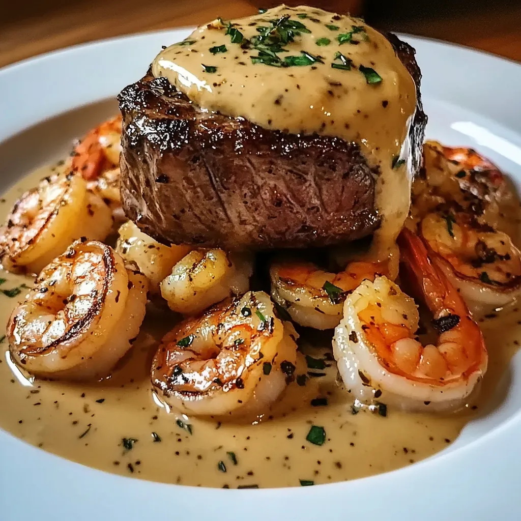 Surf and Turf with Creamy Garlic Sauce: A Culinary Delight