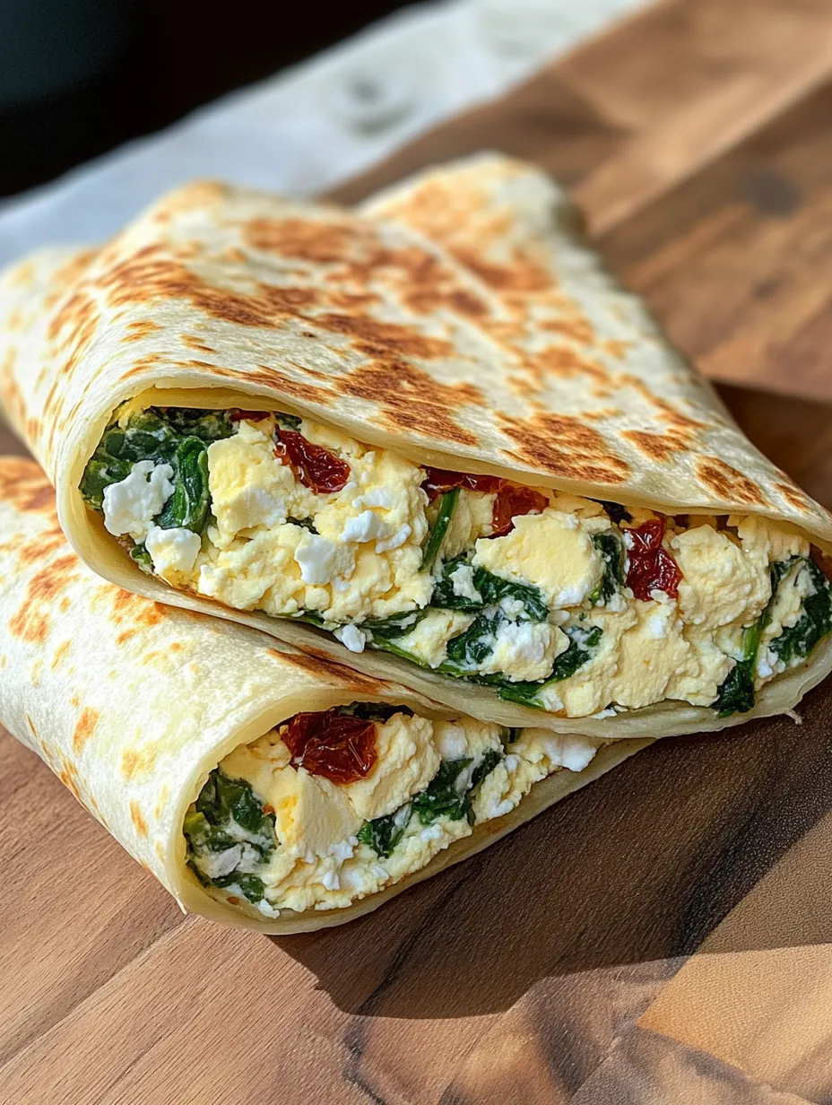 Simple Spinach Egg White Feta Wrap Grab-and-Go