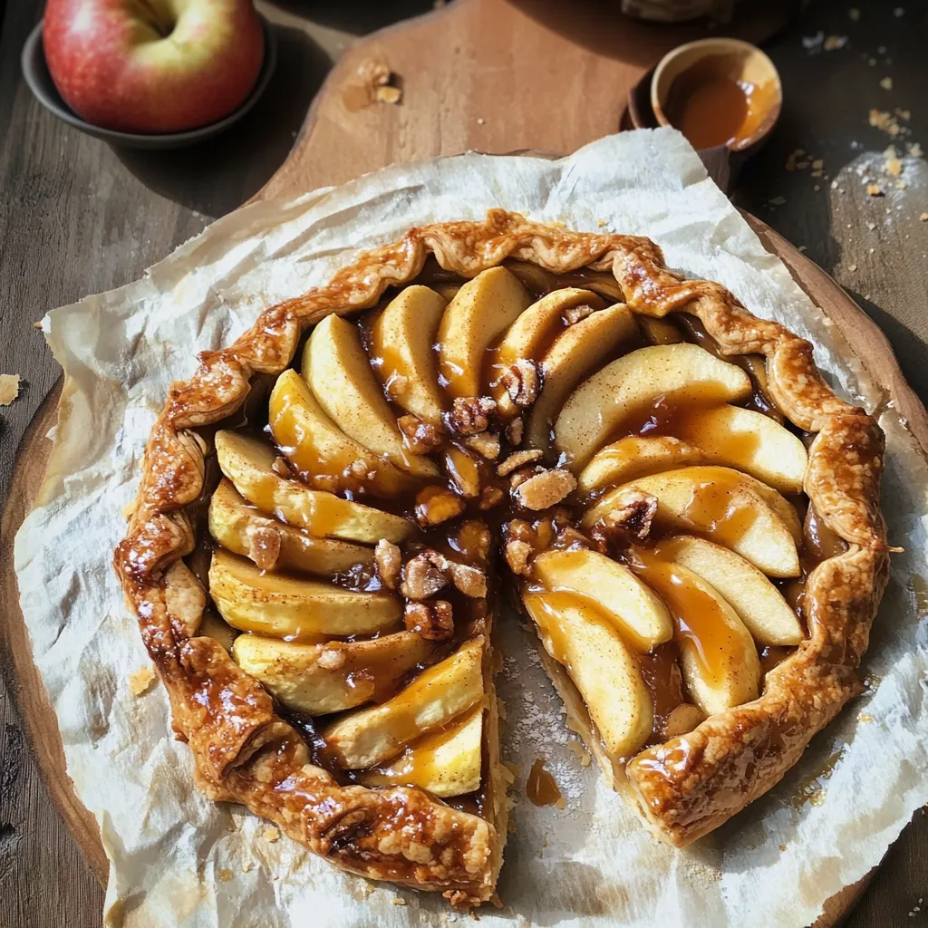 Golden Salted Caramel Apple Galette