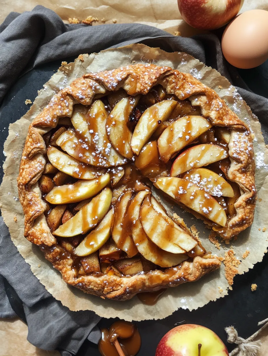 Baked Salted Caramel Apple Galette