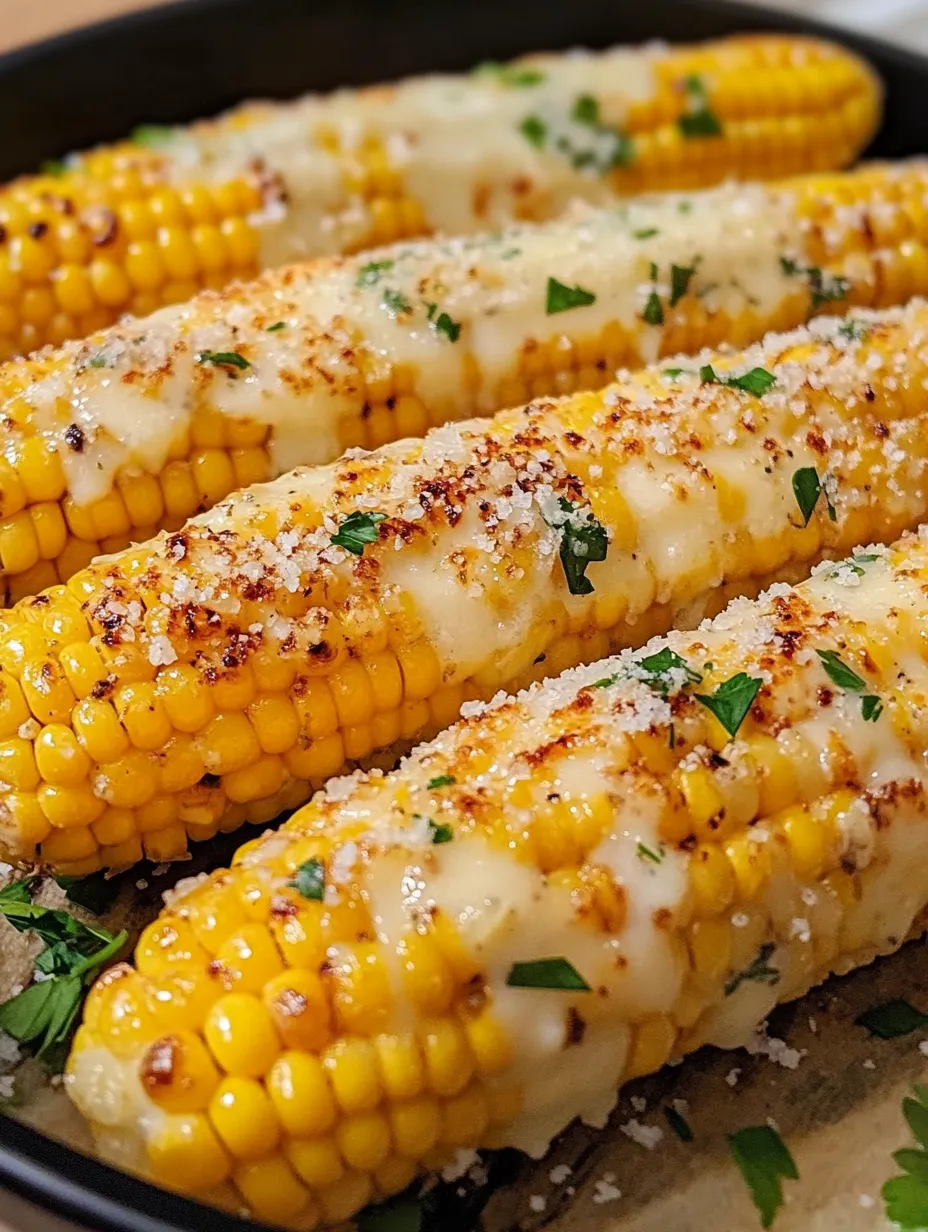 Cheesy Garlic Butter Corn on the Cob Homemade