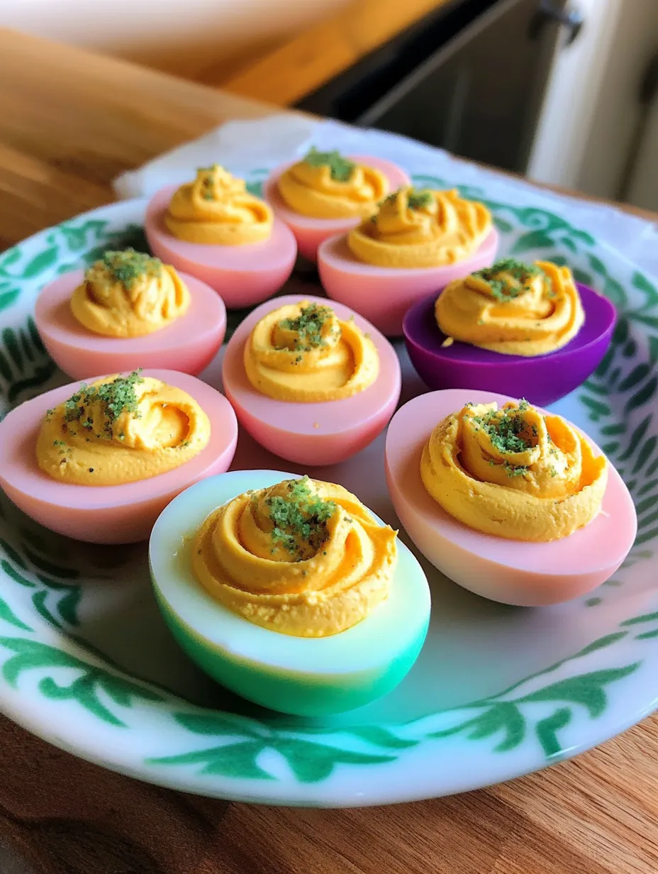 Brightly Colored Deviled Eggs