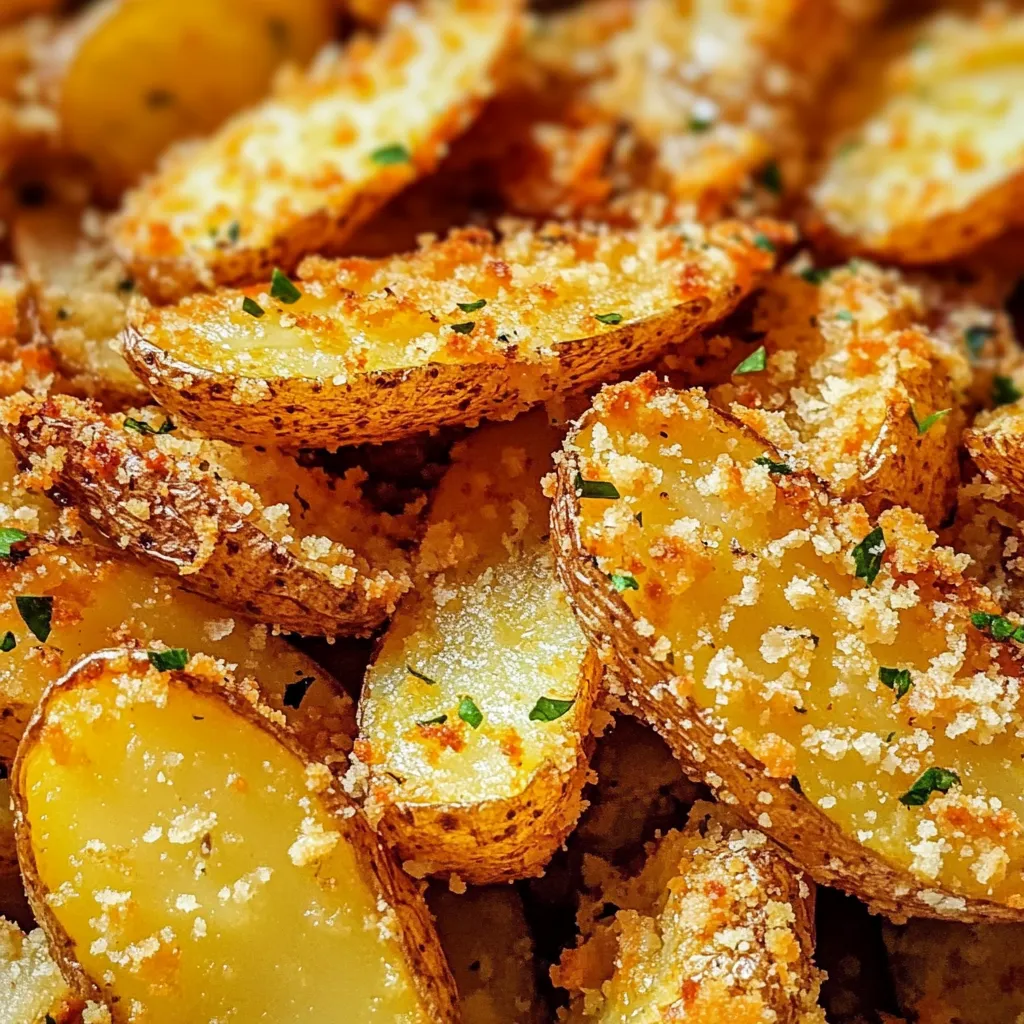 Golden Crispy Parmesan Garlic Potatoes