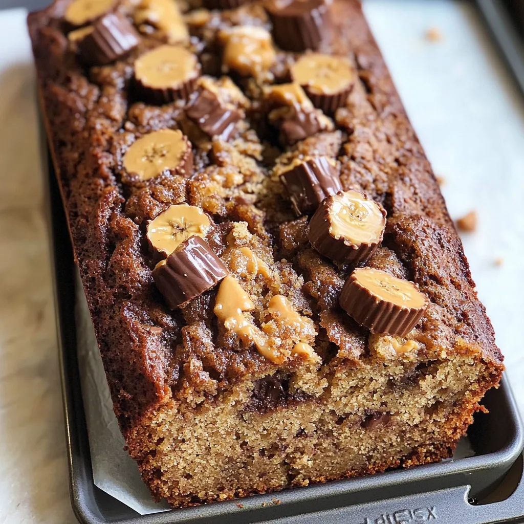 Rich Peanut Butter Banana Loaf Slice