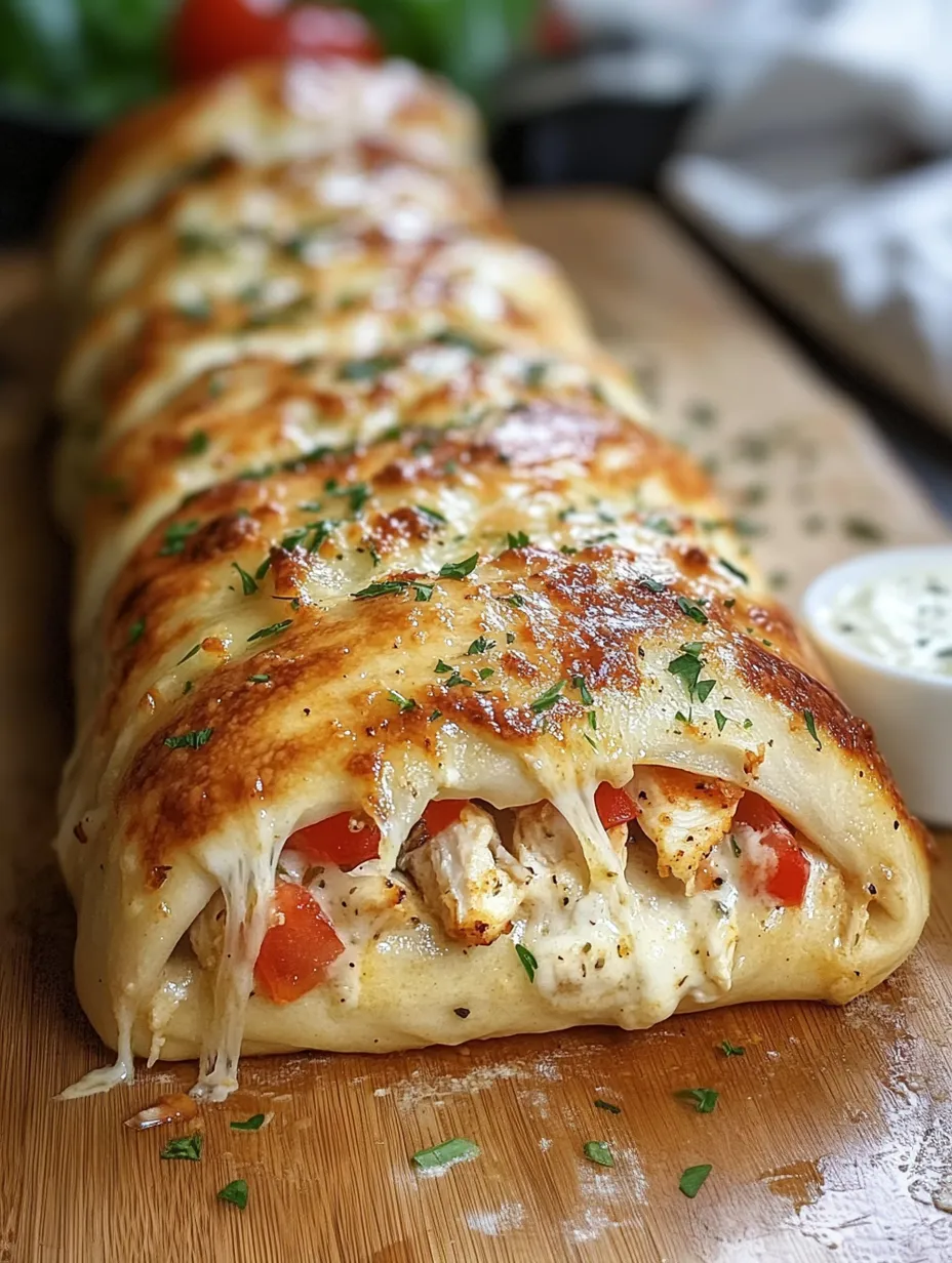 Chicken Ranch Stromboli Homemade Delight