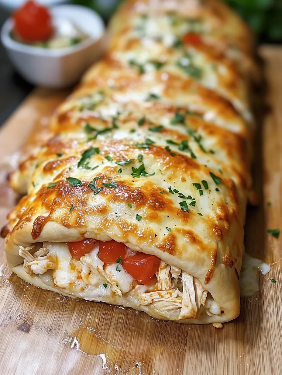 Homemade Chicken Ranch Stromboli Swirl