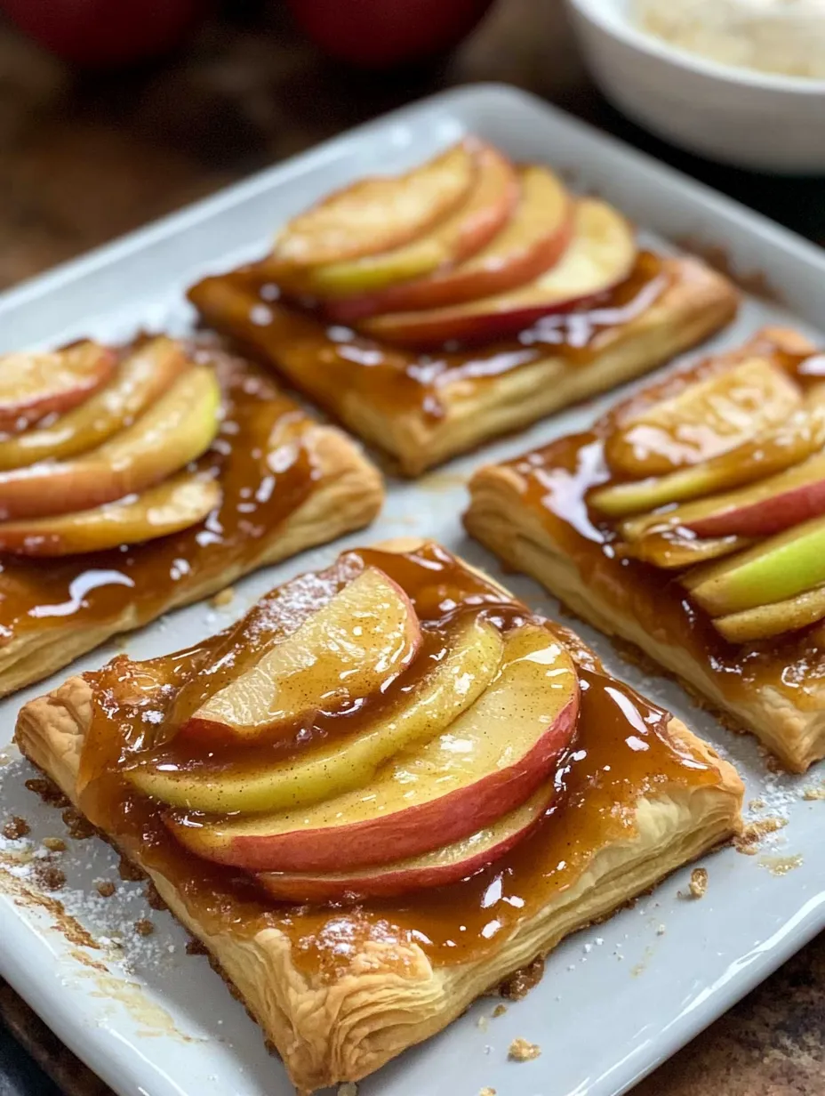 Easy Caramel Apple Puff Pastries