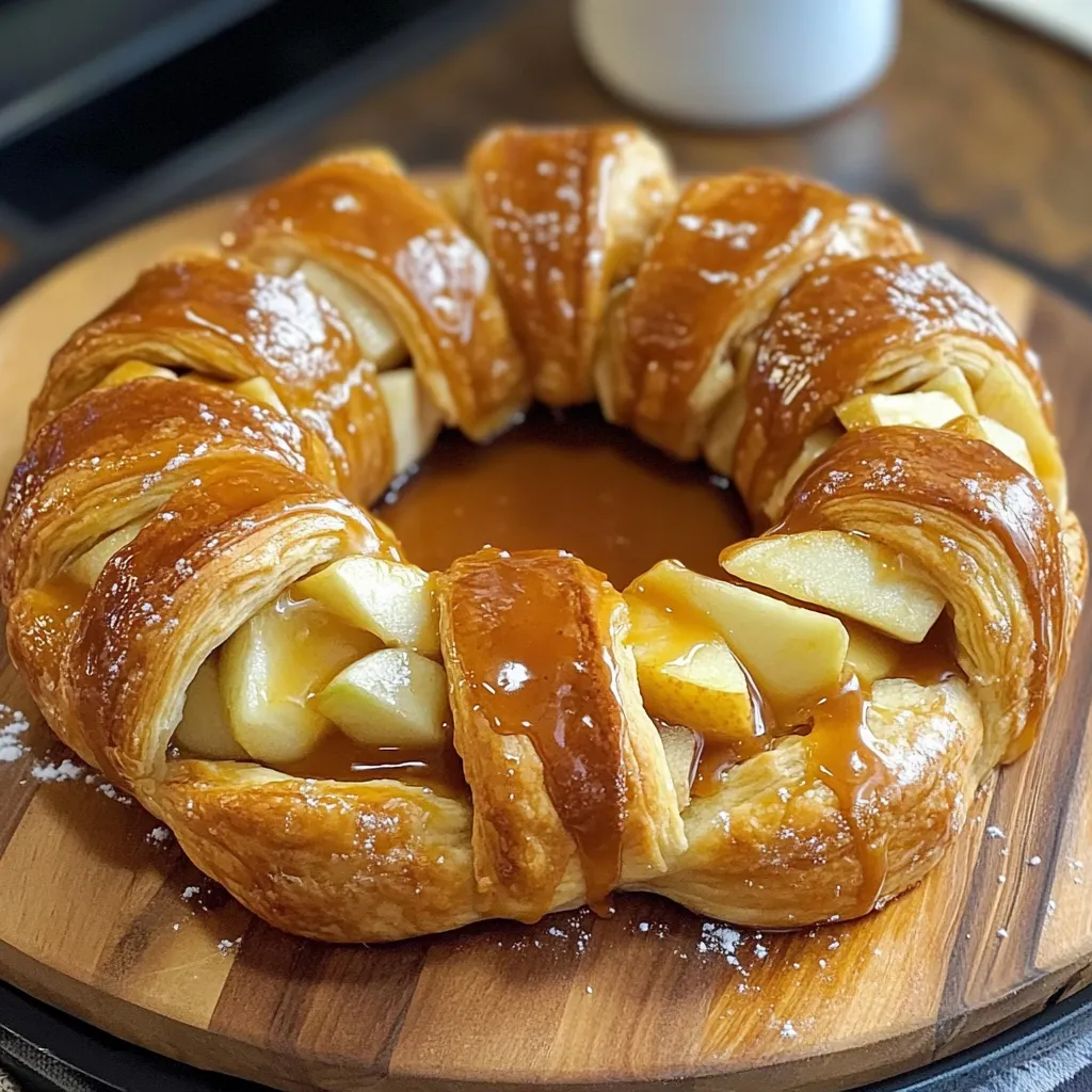 Sweet and Creamy Apple Caramel Ring