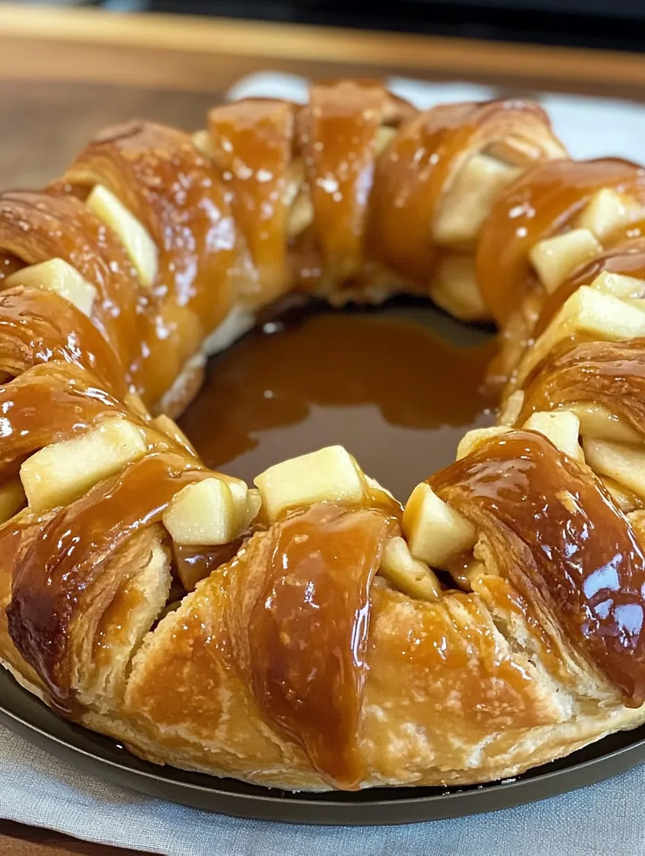 Caramel Apple Cream Cheese Crescent Ring Homemade