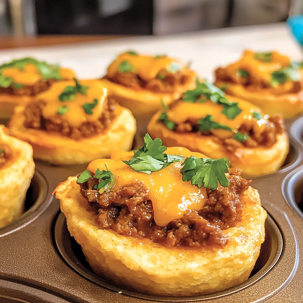 Cheesy Taco Biscuit Cups on a plate