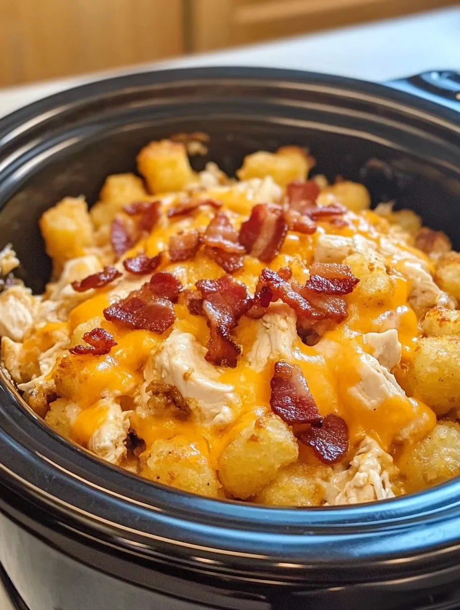 Crock Pot Chicken Tater Tot Casserole Recipe